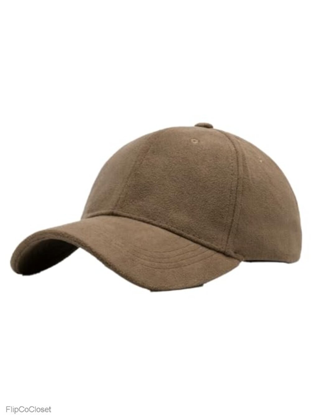Vintage Faux Suede Baseball Cap Adjustable 6-Panel Unisex Hat